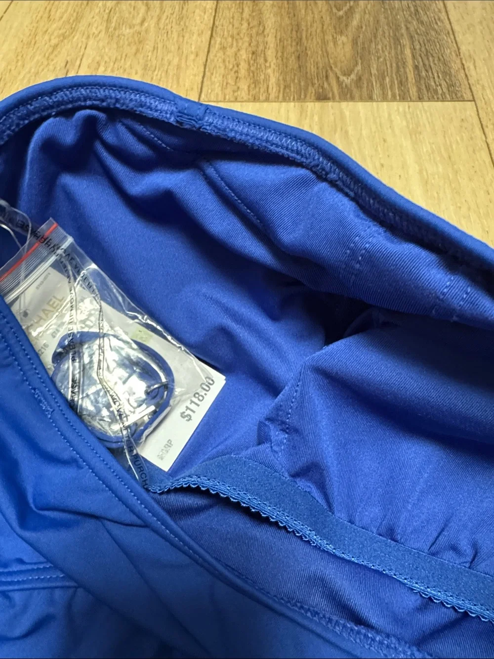 Michael Kors NWT 8 Royal BLUE SHARK BITE SILVER O RING ONE SHOULDER Swimsuit